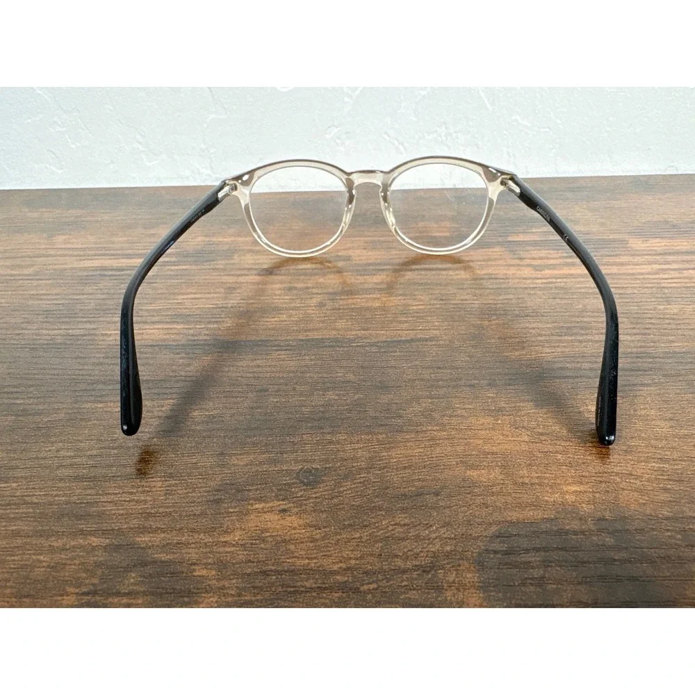 Carrera CA6636/N G3D Eyeglasses Round Clear Champagne Black Frames 50-18-145
